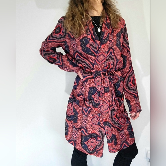 Flawless ✨️Free People Paisley duster size Small - Picture 4 of 7